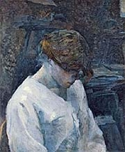 Henri de Toulouse-Lautrec: La Rousse in a White Blouse